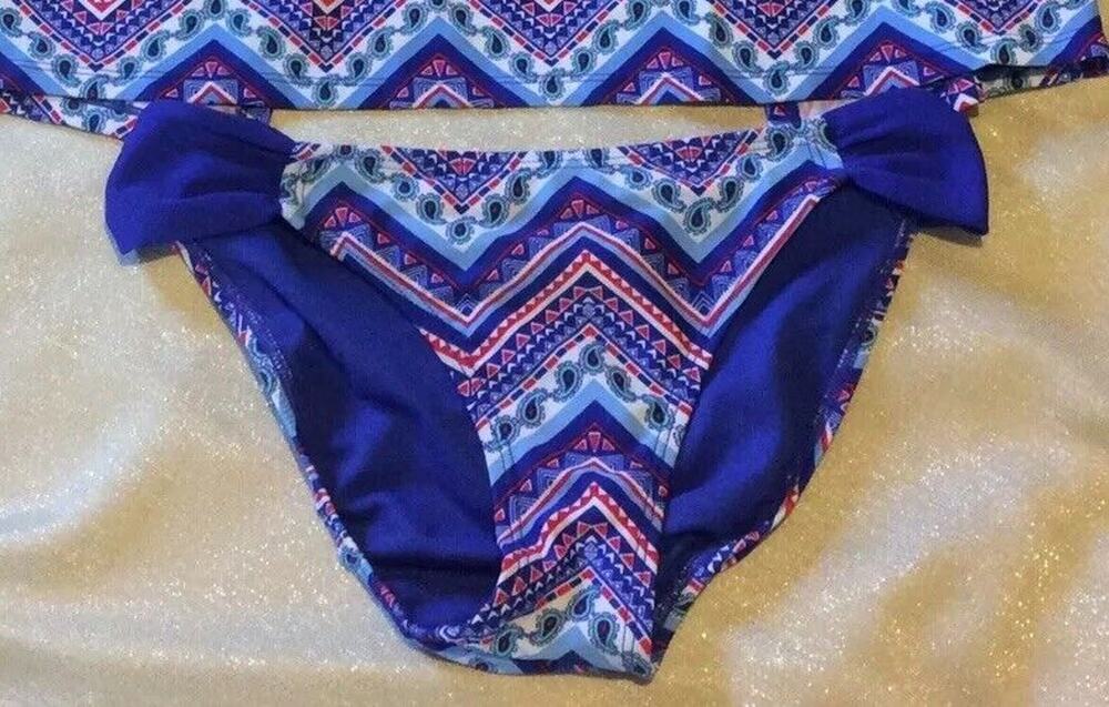 Arizona Jean Co. Women’s Bikini Bottom Size S Red & Blue Beach Pool 4th Of July